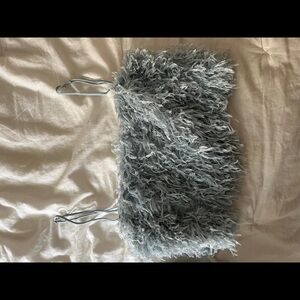 Baby Blue Feathered Top from Zara